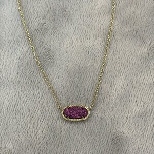 Kendra Scott Gold Necklace with Purple Pendant